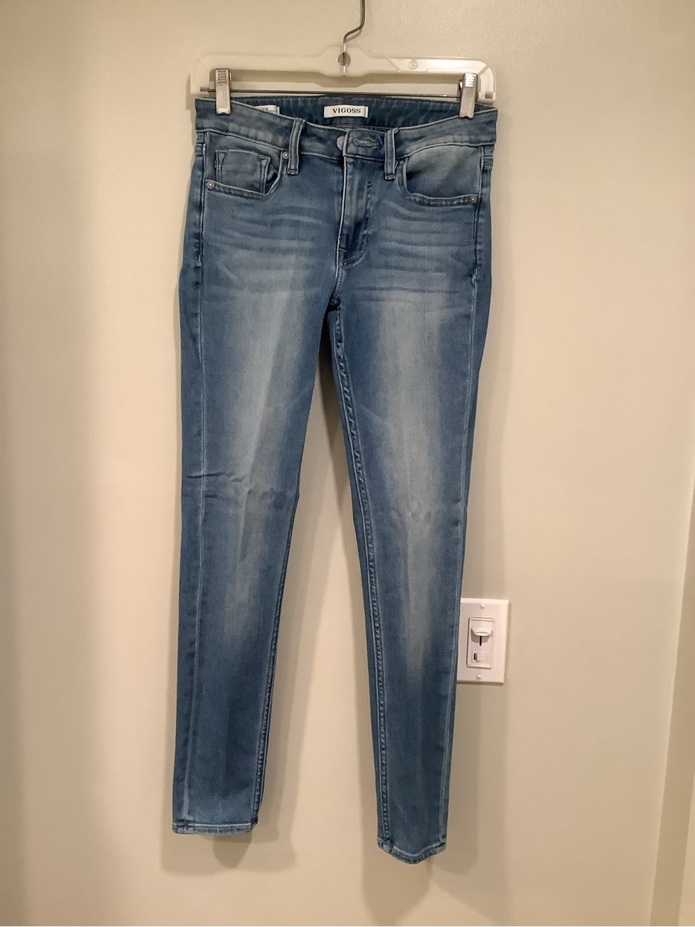 Vigoss Women's Washed Blue Skinny Jeans